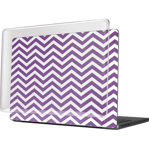 Purple Chevron MacBook Pro 14in (2021-24) Case plus Skin